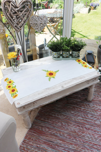Trimits Printed Cross Stitch Kit: Table Runner: Sunflowers
