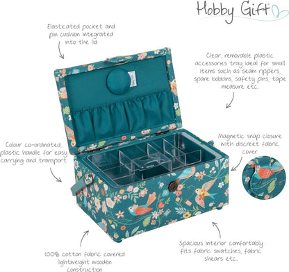 Hobby Gift Medium Sewing Craft Storage Box, Bird Aviary