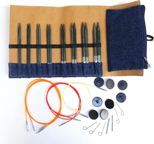 KnitPro Interchangeable Needle Set Symfonie Indigo Wood