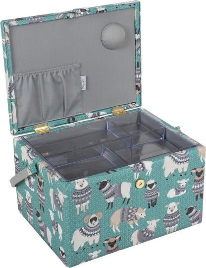 Hobby Gift Large Sewing Craft Hobby Storage Box, 23.5 x 31 x 20cm, Woolly Pully