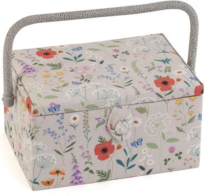 Hobby Gift Medium Sewing Craft Hobby Storage Box, Wildflowers