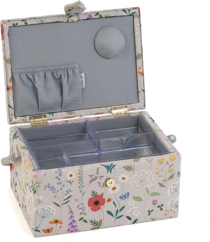 Hobby Gift Medium Sewing Craft Hobby Storage Box, Wildflowers