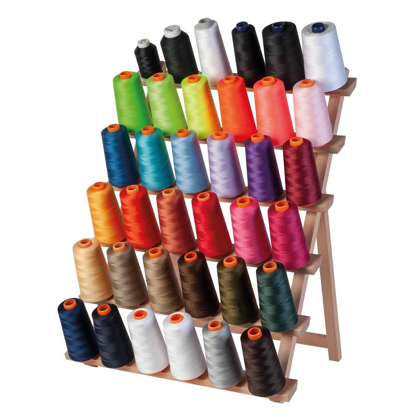 Milward Over locker Thread Stand - Wooden, Freestanding or Wall Mountable Thread Spool Holder, 36 Spools, 43 x 57cm