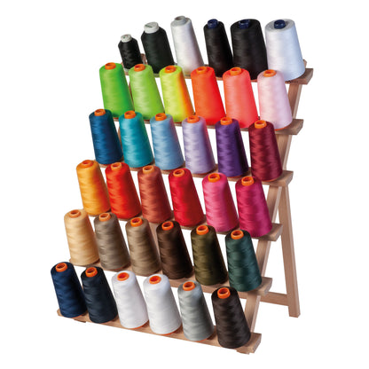 Milward Over locker Thread Stand - Wooden, Freestanding or Wall Mountable Thread Spool Holder, 36 Spools, 43 x 57cm