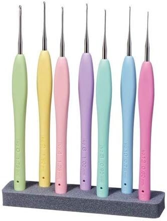 Clover Amour Steel Crochet Hook Set, Metal, Assorted