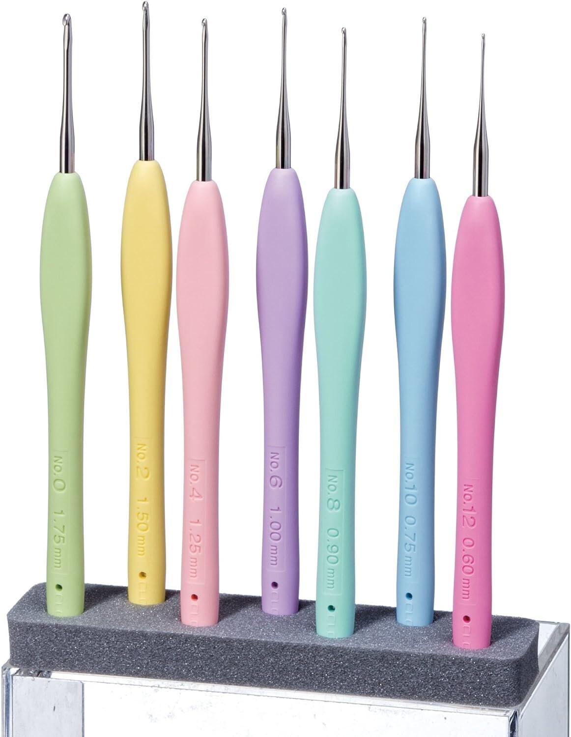 Clover Amour Steel Crochet Hook Set, Metal, Assorted