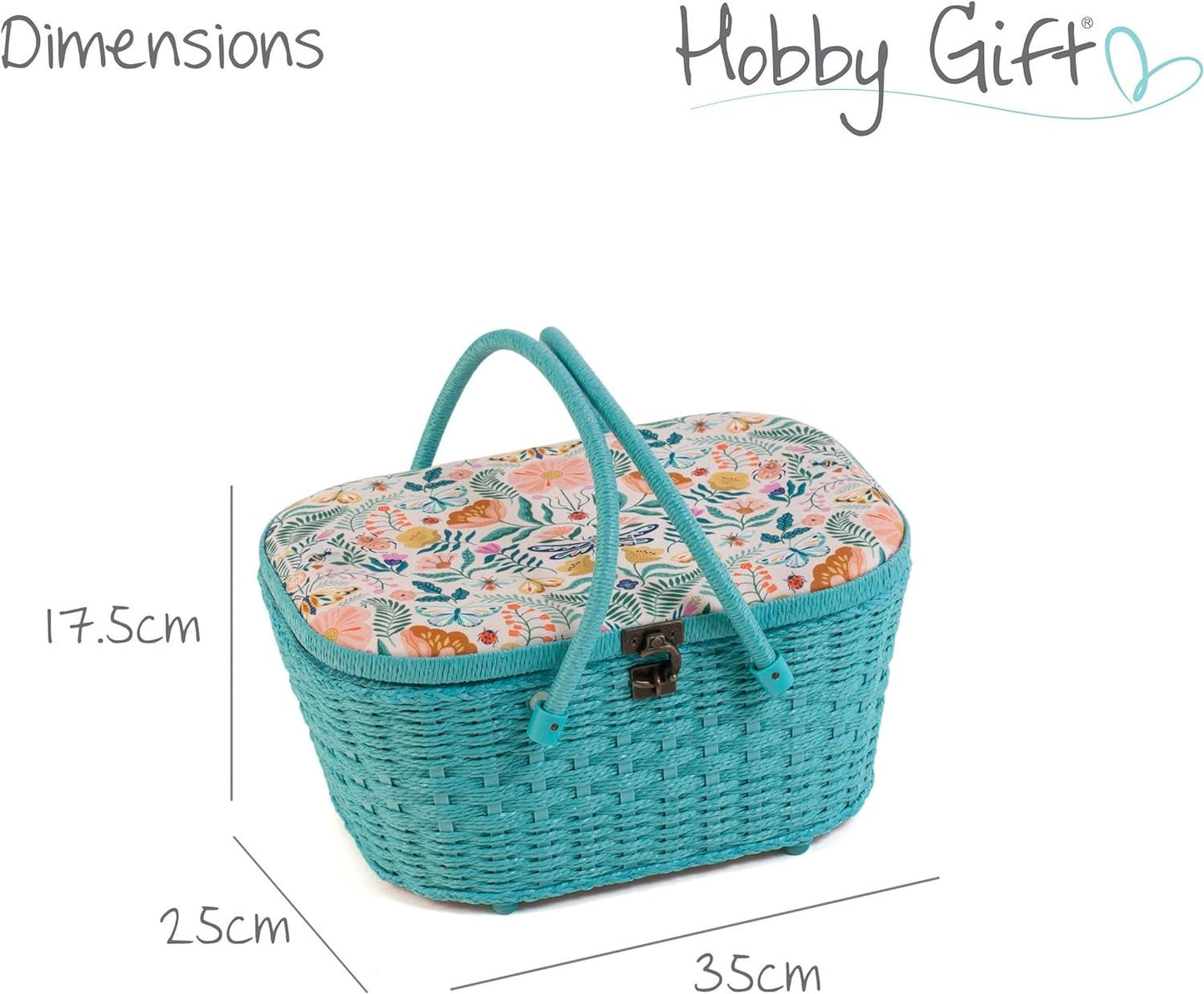 Hobby Gift Sewing Box Wicker Basket Flutterby Large size