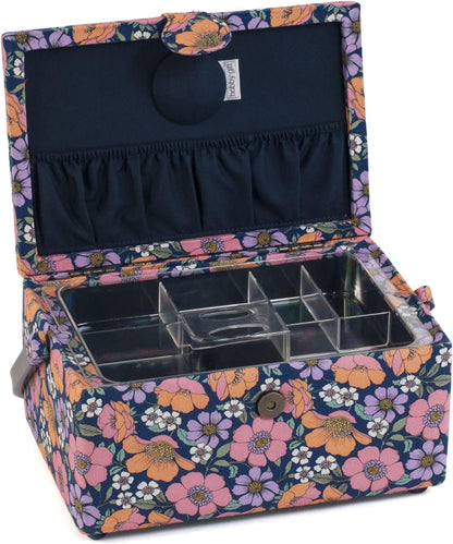 Hobby Gift Medium Sewing Craft Hobby Storage Box, Rectangle, Garden Serenade