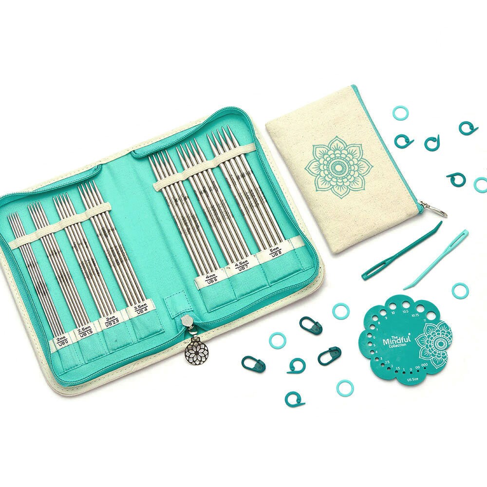 KnitPro Knitting Pin Set Double Pointed Sets of Five (15cm) The Mindful Collection: Grateful