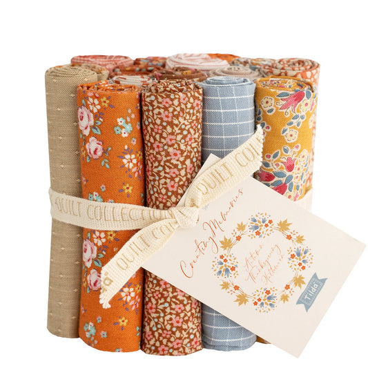 Tilda Fabric Fat Eighth Roll Permanent Creating Memories 50 x 27cm Autumn: Bundle of 16