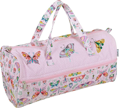 Hobby Gift Large Yarn Holder Wool Storage Bag-Zipper Compartment Bugs & Butterflies 16.5 x 45 x 19.5cm