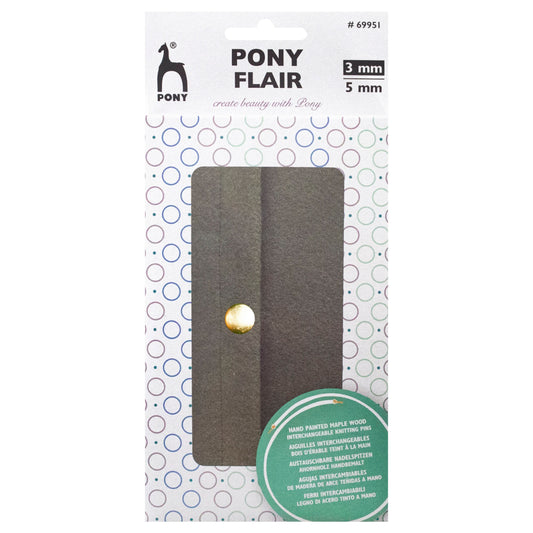 Pony Flair Natural Wood Circular Interchangeable Knitting Needle Set