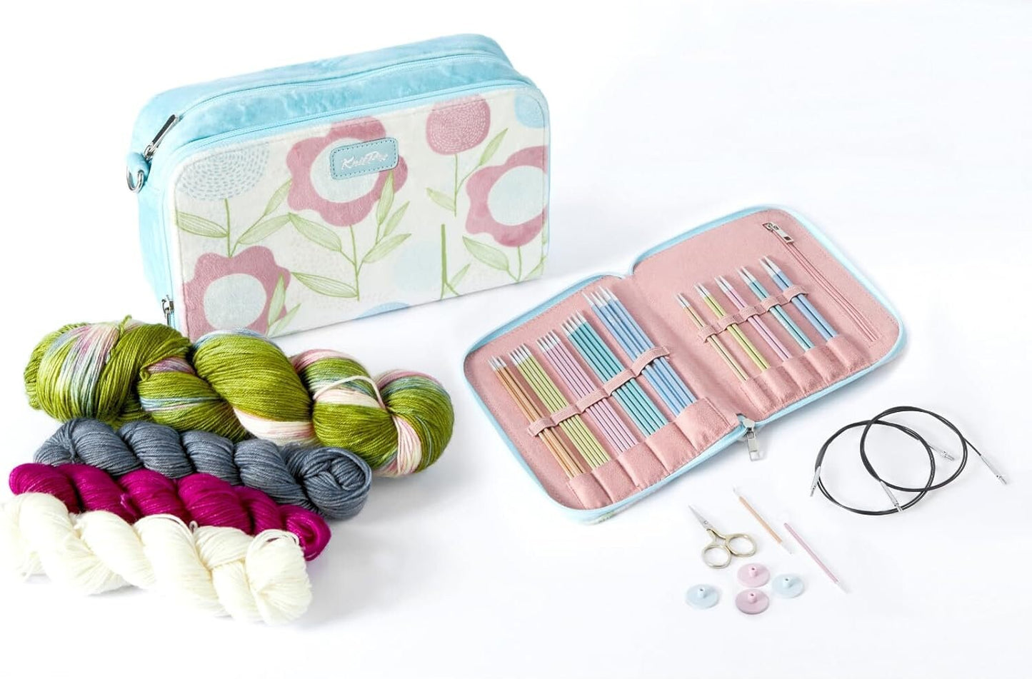 KnitPro Knitting Pins Gift Set Sweet Affair Interchangeable Double-Ended Needles, Yarn & Accessories