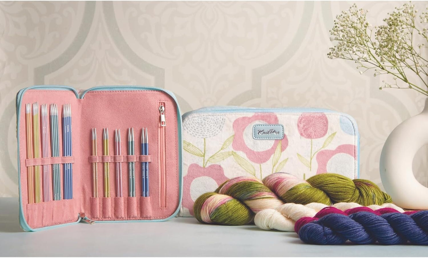 KnitPro Knitting Pins Gift Set Sweet Affair Interchangeable Double-Ended Needles, Yarn & Accessories