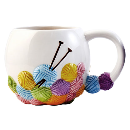 Sew Thirsty Novelty Knitting Yarn Mug - Sewing Birthday Office Cup Drink Gift