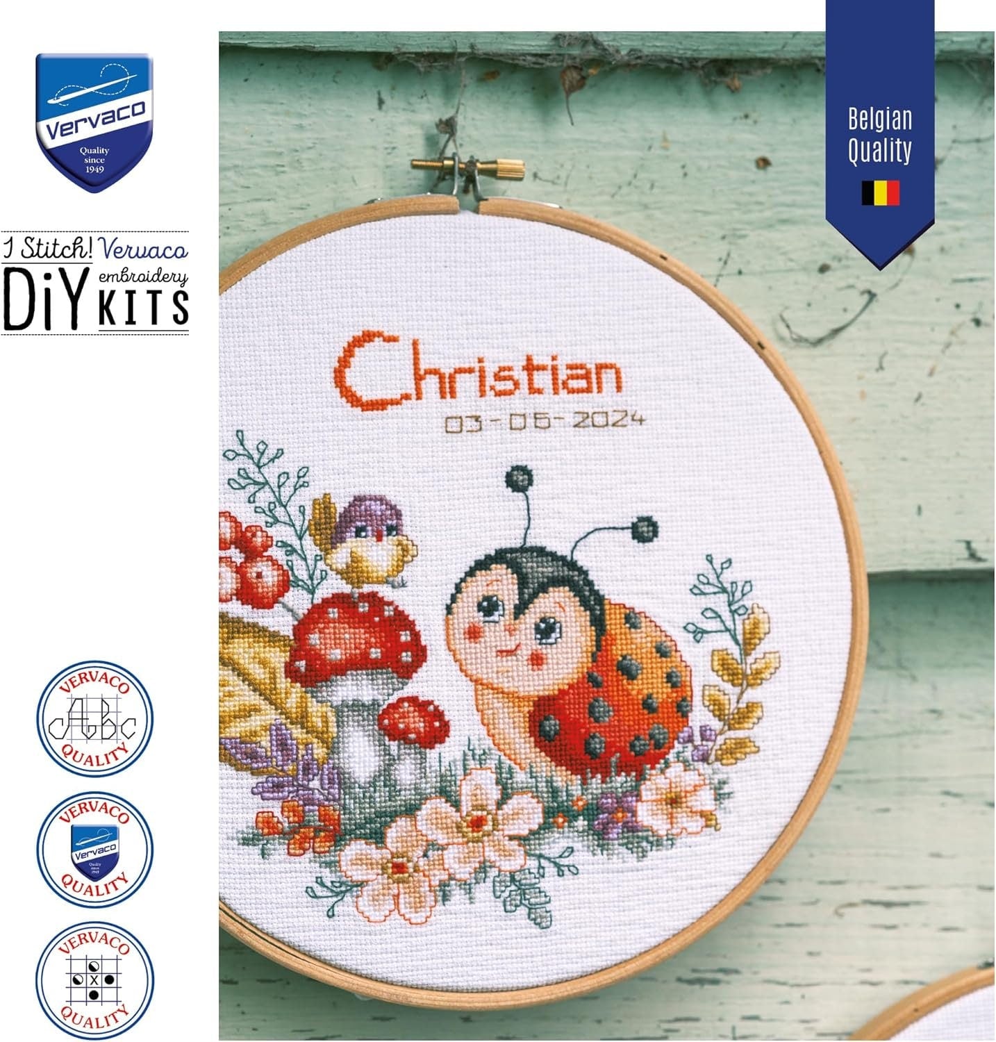 Vervaco Counted Cross Stitch Kit: Ladybug