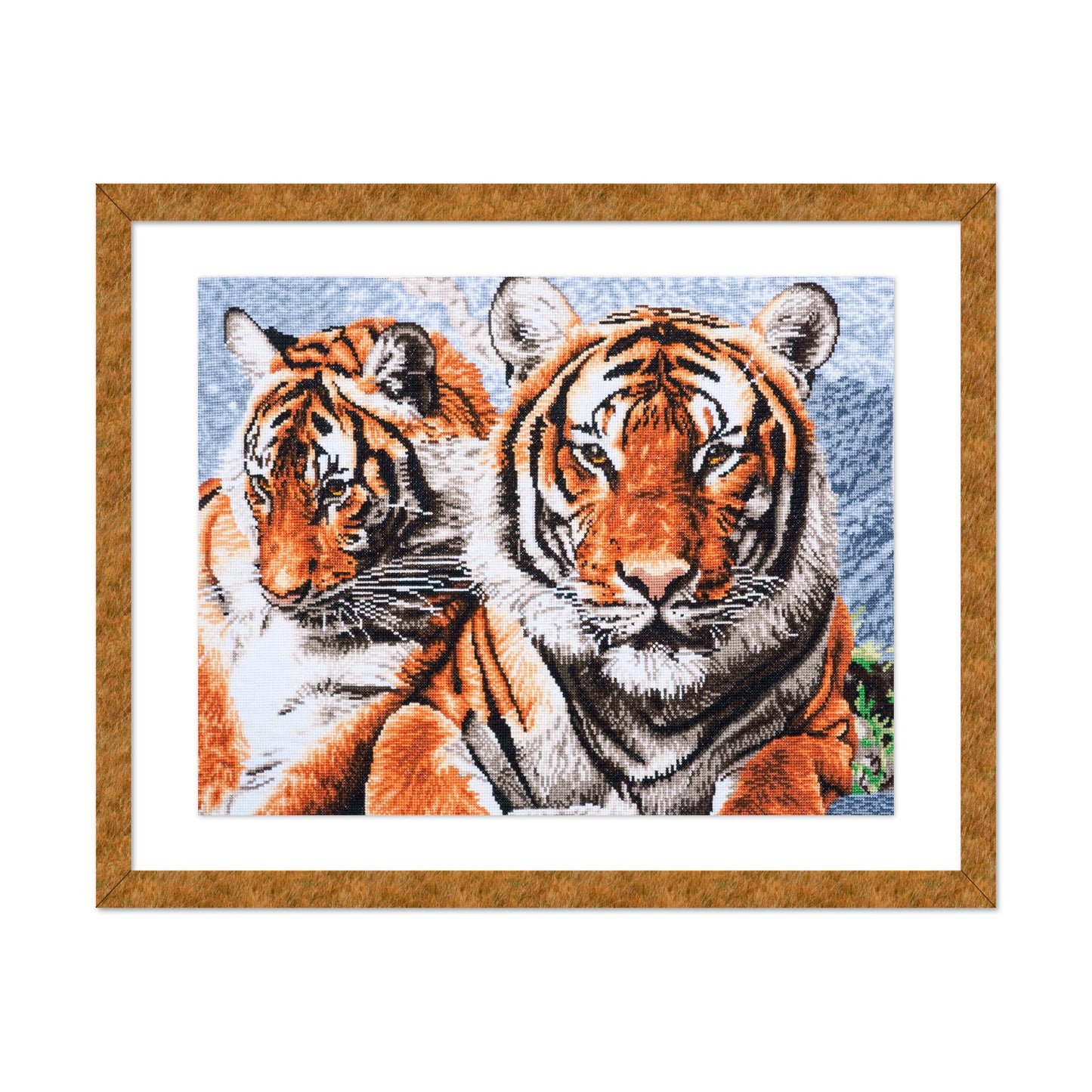 Trimits Printed Cross Stitch Kit Extra Large Tiger