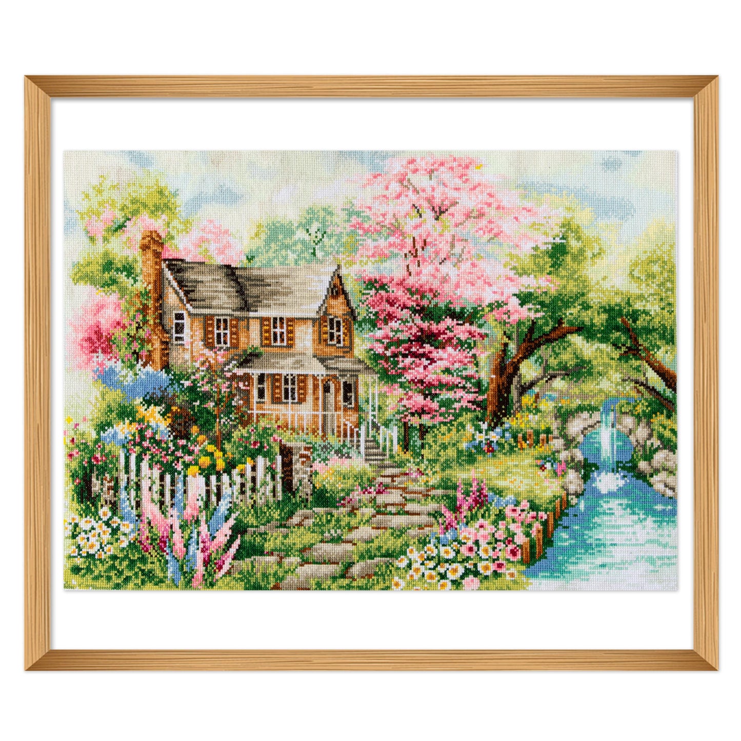 Trimits Printed Cross Stitch Kit Extra Large Summer View