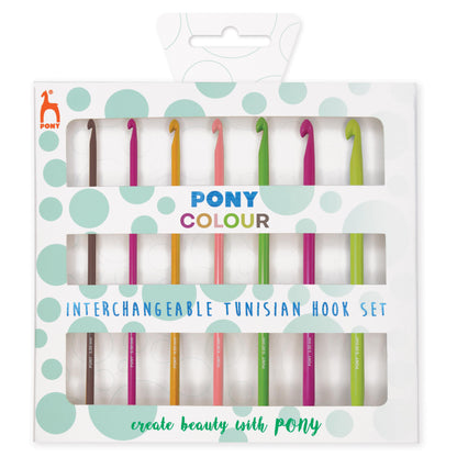 Pony Crochet Hook Set Interchangeable Tunisian Colour 14cm