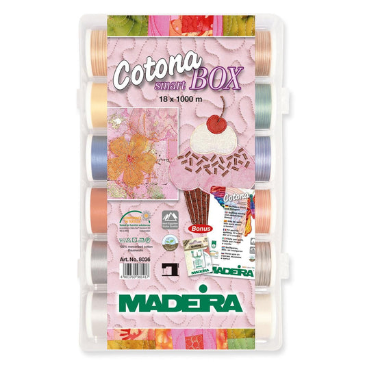 Madeira Smart box Cotona No.50: 18 x 1,000m Spools