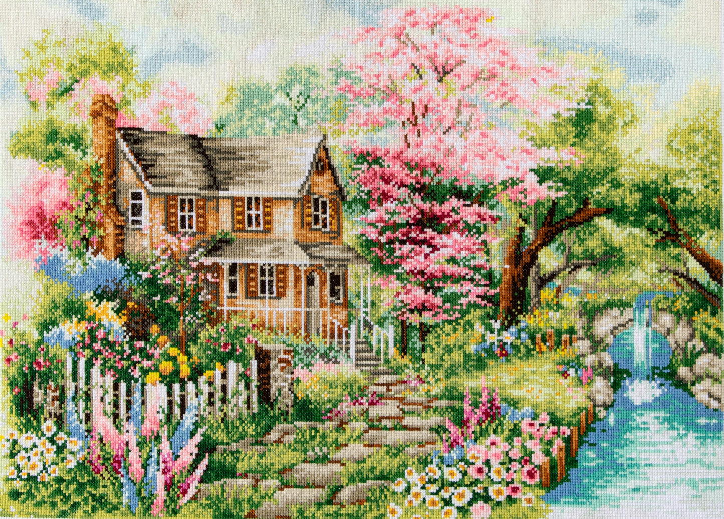 Trimits Printed Cross Stitch Kit Extra Large Summer View