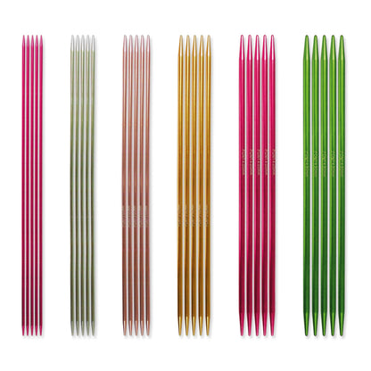 Pony Coloured Aluminium Double Pointed Knitting Needle Set