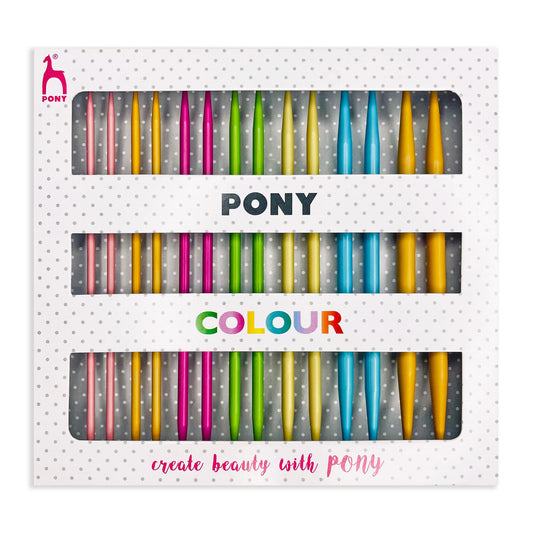 Pony Knitting Pin Set Interchangeable Colour Set of 7