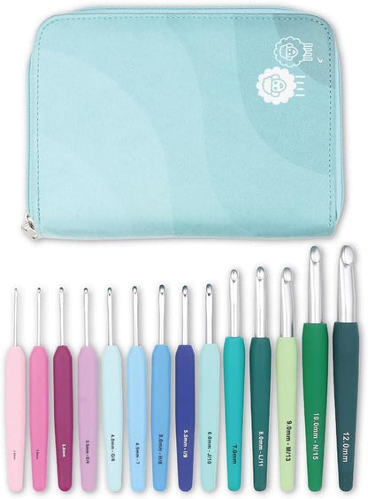 KnitPro Waves Crochet Hooks Set 14 Hook Grande Gift Set Sizes 2 – 12mm